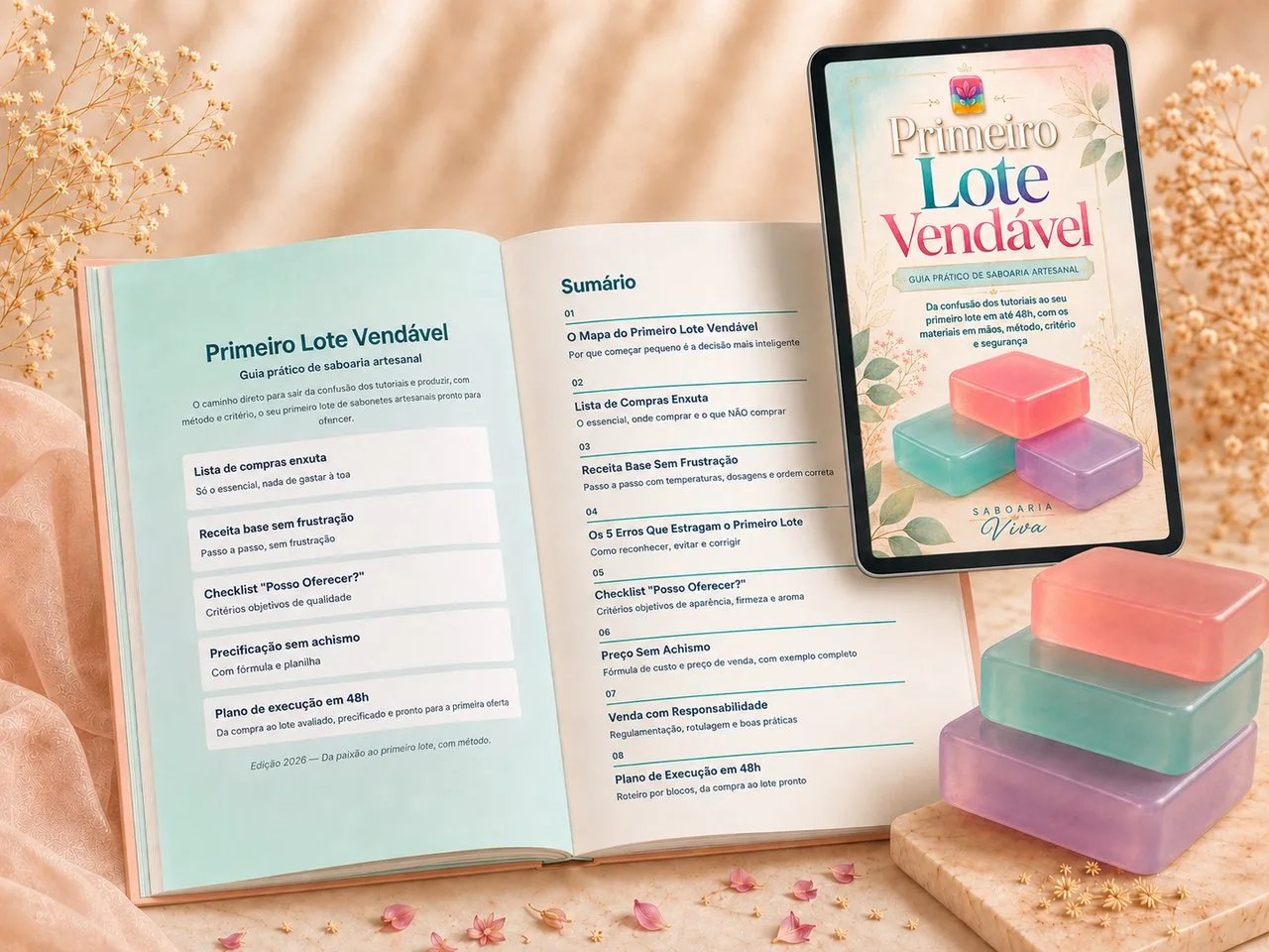 Páginas internas do e-book Primeiro Lote Vendável