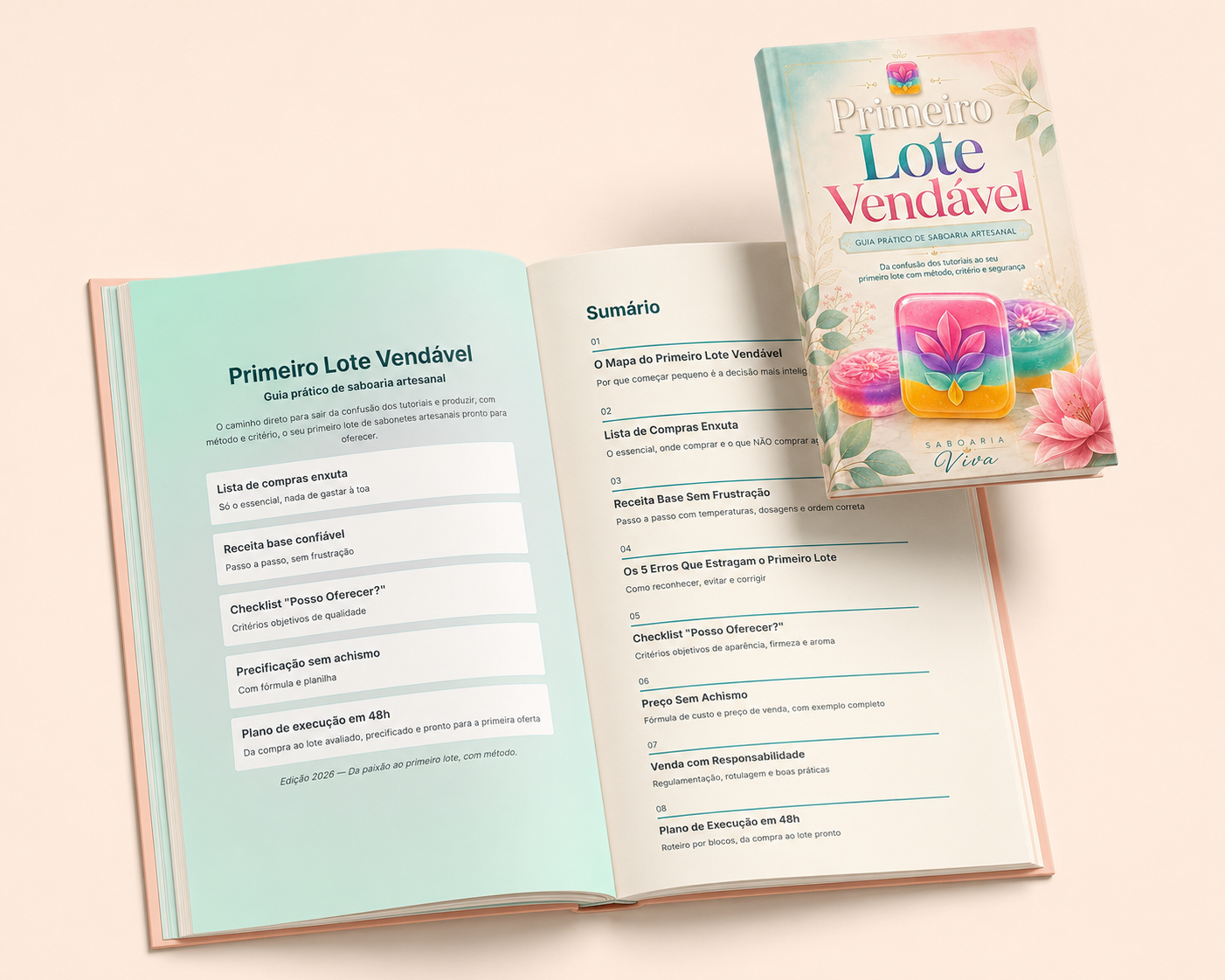 Páginas internas do e-book Primeiro Lote Vendável